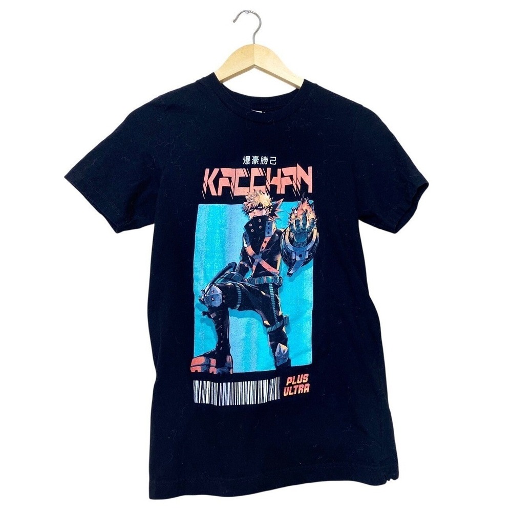 Design By Humans My Hero Academia Kacchan Bakugo‎ Black Graphic T-Shirt